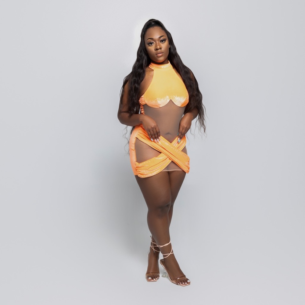 Orange Bodycon Dress